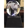 Clear Glass World Globe Award w/ Base (2 1/2")